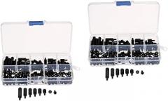 Mobestech 360pcs Nylon Metric Screw Nut Kit for Electronics Plastic Hardware Set for Computer PCB Board Mounting