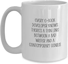Funny E book Developer Mug, Coffee Cup Gifts, Gift Ideas For Electronic Publishing Specialist, Digital Book Developer