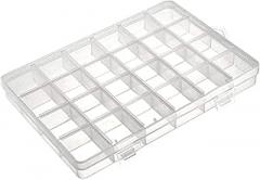 XYWHPGV Component Storage Box - Plastic Fixed 24 Grids Electronic Component Containers Tool Boxes Clear White 193x132x22mm Pack of 2(207d1 b89b6 50777 c7148 9829d 9e359