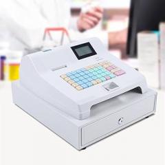 Electronic POS System Cash Register, 48-Keys LED Display Electronic Cash Register with Removable Cash Tray and Thermal Printer, Cash Register for Small Business Retail Stores POS System