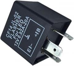 12v Pin Led Relay for Cars Fix Led Turn Signal Dc Electronic Relay Standard Pin for Easy Replacement Black Short Shell Design