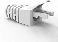 50 Network RJ45 Cable Sleeve Plastic Protective Cover Strain Relief Suitable for Cat5e Cat6 Modular Plug Protection(Cat 5e,White)