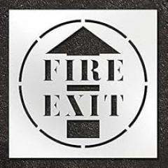 RAE STL-116-14806 Stencil,Fire Exit,42 in