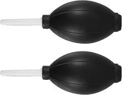 2pcs Camera Dust Blower and Lens Air Blower Bulbs for Photography Electronics Cleaning Manual Rubber Bulb Pump with White Handle for Keyboard and Sensitive Devices