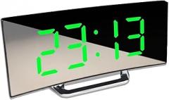 Alarm Clock Bedroom Led Alarm Clock Digital Child Electronic Alarm Clocks Curved Screen Mirror Temperature Clock with Snooze Function Desk Clock Table Clock Bedside Clock
