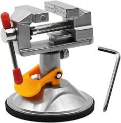 Bench Table Vise with Suction and Elastic Jaws for Model Makers, Jewelry Crafting, and Small Electronics Work