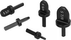 Countersink Drill Bit Set, High Quality Durable Bearing Steel Pipe Expander Pipe Die Tool for Air Conditioning Copper and Aluminium Pipe Expansion 6 Pieces (Triangle Handle)