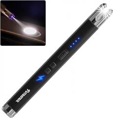 Electronic Lighter Arc Windproof Flameless USB Rechargeable Lighter with Safety Lock