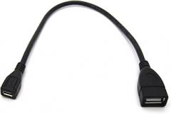 USB 2.0 Extension Cable USB 2.0 Female to Micro USB Female Extender Converter Data Transfer Adapter for Phone Laptop Consumer Electronics Accessories Digital Cable Connector Cable