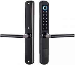 Electronic Lock, Fingerprint Lock, Password, Intelligent Lock, Waterproof and Rainproof Flat Door, Intelligent Lock (Color : Stainless Steel)