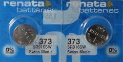 2 Silver Oxide 373 Zero Mercury Electronic Renata Batteries