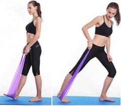 Milisten 5pcs Resistance Bands for Fitness Yoga Workout, Elastic Hip Tension Bands Set with 5 Colors (1500x150x0.35mm) for Strength Training and Home Exercise