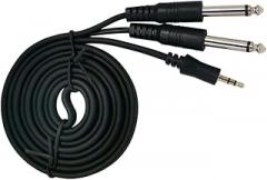 3.5 to Double 6.5 Audio Cable 1 Point 2 Male to Male Electronic Organ Adapter Cable