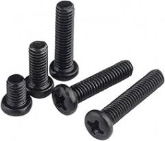 Round Head Cross Screw Black M1.2 M1.4 M1.7 M2 M2.5 M3 M4 Electronic Small Size Recessed Pan Head Phillips Screws DIN7985 GB818(5mm,M2 X 50pcs)
