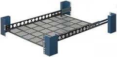 Rack Solutions Fixed Rack Shelf - 20 Depth - 1U Rack Height25 Rack Depth - Black Powder Coat - St