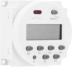 CN101A Digital Microcomputer 7Days Weekly Programmer Electronic Timer Switch 220V Time Relay with Countdown 12V DC for Light Fan(AC110V)