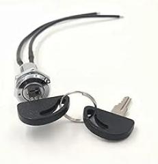 735 Key Switch Power Lock Electronic Lock 2A 125AC Hole 16mm Double Plug 2 Feet with 15cm Wire 1Pcs