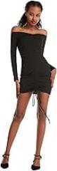HANYIMIDOO Women Off-Shoulder Long Sleeves Sheath Dress