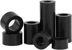 20pcs/100pcs Nylon Round Hollow Standoff Washers for PCB - M3 M4 M5 M6 M8 - Length 2mm to 25mm - White/Black Spacer(Black,M4x3mmx100pcs)