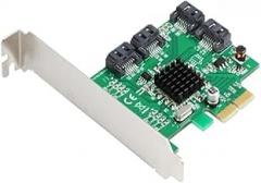 Four SATA Ports x2, 4-Port SATA 6Gbps 3.0 SSD + HDD Card with Built-in RAID1 and RAID10.