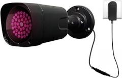 (850nm 40-LEDs) IR Illuminator Light, 850nm Infrared Floodlight with 100° Wide Angle & Motion Sensor, 50FT Long Range for Night Vision, IP66 Waterproof for Outdoor Security Camera, 1-Pack (Black)