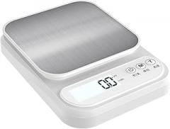 USB Charge High Precision Kitchen Scale 10KG/1g 3KG/0.1g LCD Display Measuring Tools Compatible with Baking Diet Accurate Electronic Balance(3KG-0.1g)