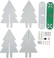 Electronic Christmas Tree Kit, LED Gradient Light 3D DIY Electronic Assemble Kit, LED Flashing Christmas Tree DIY Kits 3D Xmas Tree DIY Soldering Practice Kit for Soldering (Green)