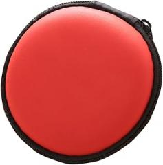 TEHAUX Mini Red Coin Bag Headphone Pouch Zipper Protect Pouch Earbuds Bag USB Organizer