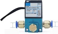 SSIMOO 12V/24V 220V/110V High Frequency 3-Port Electronic Boost Control Solenoid Valve 35A-ACA-DDBA/DDAA/DDFA/DAAA-1BA with Fittings Kindly (Color : with PC 6mm, Size : 35A-ACA-DDBA-1BA)
