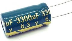 6pcs 6.3V 3300UF 10 * 20 Low ESR/Impedance High Frequency Aluminum Electrolytic Capacitor