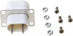 Household Electronic Microwave Magnetron Filament 4-pin Socket Converter, White, Compatible For Microwave Oven.