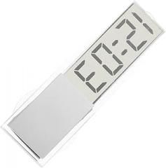 Electronic Digital Clock for Car Suction-Cup Mount Car Alarm Clock LCD Display Silver Timekeeping Essential