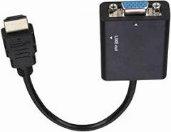 1080P Portable to VGA Adapter Cable with USB Power Supply & 3.5mm Audio Cable – Ideal for HD Video Streaming