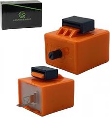 LK 2-Pin Speed Flasher Relay for DC 12V Adjustable Electronic Relay Motorcycle LED Turn Signal Hyper Indicator Flasher Relay(2 PCS)