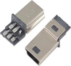 fengpeng 10/20/50PCS Mini USB Type 5Pin Male SMT SMD Plug Socket Jack Connectors V3 Male Welding Wire Terminals(10PCS)