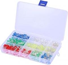 DOITOOL 500pcs Assorted Diffused Led Diode Lights Kit Resistors for Electronics Projects Light Emitting Diodes Components for Lighting and Experiments