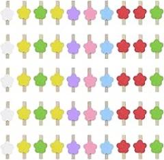 Mixed Colors | 50 Pcs Flowers Photo Clieg Pins Paper Clamps Hanging Clips Clothespins for Paper Photo Display Craft Decorati0innew 2026 High for Electronic Component, Precision