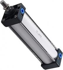 Bettomshin 1Pcs 63mm Bore 200mm Stroke Pneumatic Air Cylinder, Double Action Aluminium Alloy Screwed Piston Rod Duale Action 3/8PT Port Caliber Fitting SC63 x 200 for Electronic Machinery Industry