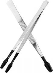 2pcs Stamp Tweezers Comfortable Grip for Precision Crafting Collecting Stamps Coins Jewelry and Electronics Essential Tool for Hobbyists and Experts