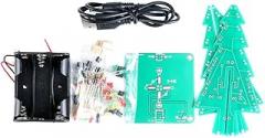 Three-Dimensional 3D Christmas Tree LED DIY Kit Red/Green/Yellow LED Flash Circuit Kit Electronic Fun Suite