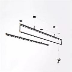 Electric Drying Rack Ceiling Mounted Clothes Hanger Hand Lift Clothes Hanger Indoor Balcony Household Manual Three Pole Clothes Hanger Lifting Clothes Hanger (Color : A, Size : 2.0m)