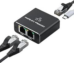 1 2 Network Splitter 1000Mbps RJ45 Adaptier Gigabit Converter Internet Ethernet 8P8C Extender Plug Extension New 2026 High for Reliable Electronic Component, Precision, Stable Performance