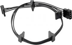 1 Pcs Practical Durable PC Server 4 Pins IDE Molex 1 to 5 SATA Power Cable Adaptier Splitter Cables 18AWG Black 40cm New 2026 High for Reliable Electronic Component, Precision, Stable Performance