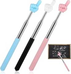 3 Pack Three Colors Telescopic Retractable Teacher Extendable Pointer Stick for Classroom School