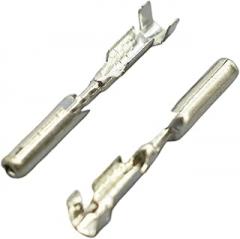 100Pcs 0.8mm Terminal Pins Round Automotive Electrical Crimp Splice Wire Terminal For Auto Electronic Cables Connect DJ224-0.8A(Package 50pcs)