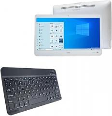 BoxWave Keyboard Compatible with Tangent Medix ML24 - SlimKeys Bluetooth Keyboard, Portable Thin with Chiclet-Style Keys - Jet Black