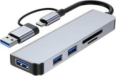 5Gbps USpB 3.0 HUB USpB C HUB USpB C Docking Station Steady Speed Splitter Multiport OTG Adaptier Card Reader for PC/Laptops/MaicBook New 2026 High for Reliable Electronic Component