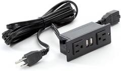 Safco Power Module with 2 Power and 2 USB Outlets, 1 Daisy Chain