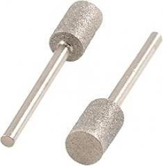 2 Pcs Grinder Accessories 3mmx8mm Cylindrical Tip Polisher Diamond Mounted Cutoff Wheels Points File