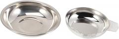 2pcs Stainless Steel Gemstone Weighing Trays Electronic Scale Pans Lightweight Weighing Bowls for Jewelry and Precious Stones